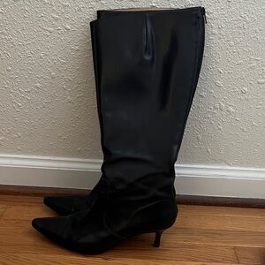 J. Crew knee high boots. Black. Size 8 1/2. Wider calf. Leather. EUC. $85